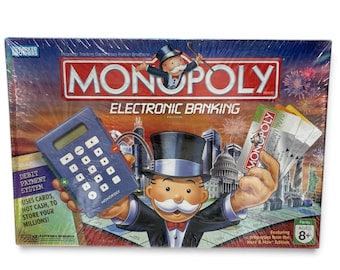 Juego de mesa electrónico Monopoly Banking, nuevo, sellado de fábrica, 2007, retro, de los años 2000, artículo de colección.