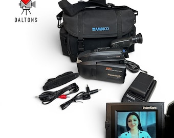 Videocámara Panasonic PV-L558D VHS-C, probada y en funcionamiento, videocámara vintage, cámara de vídeo Y2K, paquete de videocámara retro