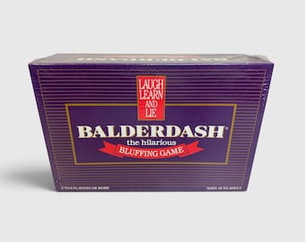 Juego de mesa Balderdash vintage de 1984, nuevo, sellado de fábrica, juego de fiesta retro de los 80.