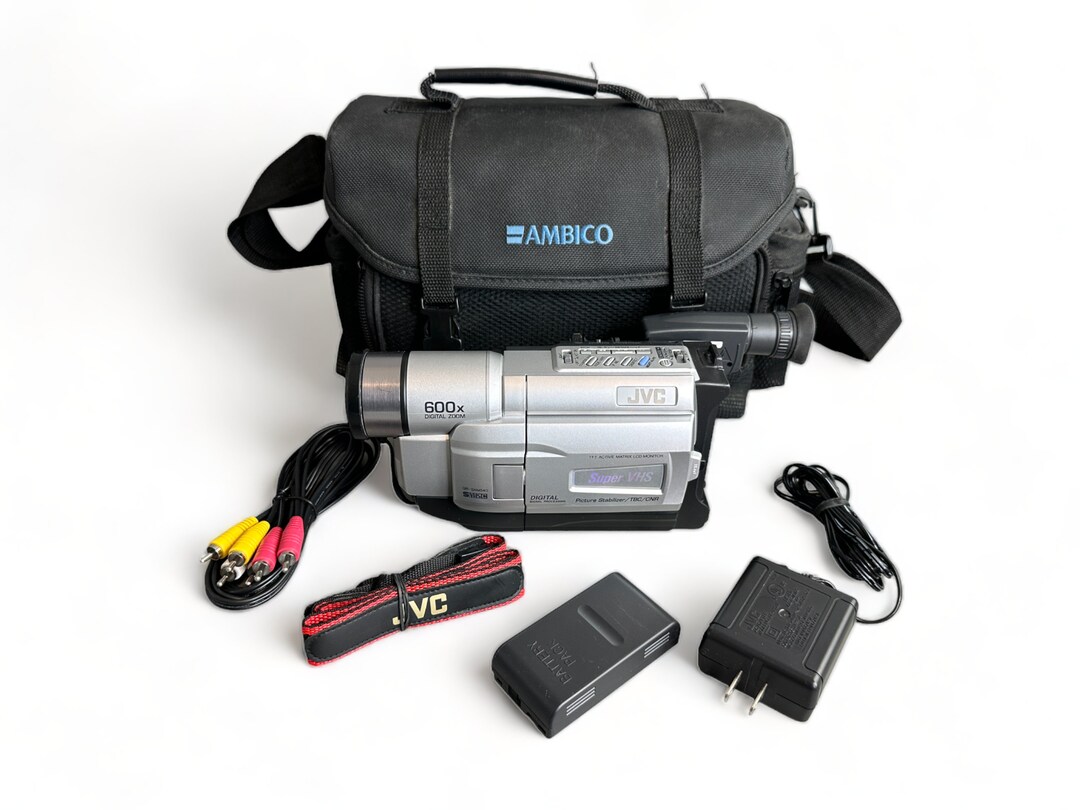 Super VHSC Camcorder Y2K JVC Bundle With New Battery Cables Tested and