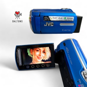 JVC Everio Y2K Digital Camcorder Blue  Touchscreen | Y2K Aesthetic Home Video