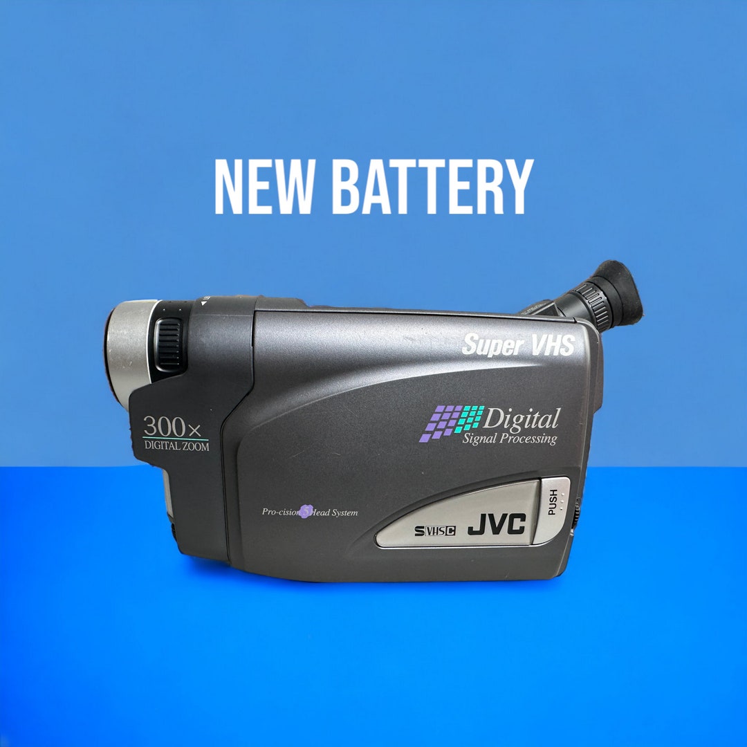 super-vhs-c-camcorder-y2k-jvc-bundle-with-new-battery-cables-etsy