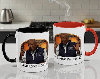 Taza "Piensa que deberías irte", Taza "Dame eso, estoy bromeando", Regalo de Tim Robinson ITYSL, Taza de café divertida de Dylan's Burger