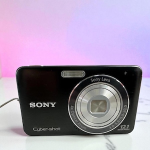 Vintage Sony Cyber-Shot DSC-W310 Digital Camera: Y2K Black 12.1MP
