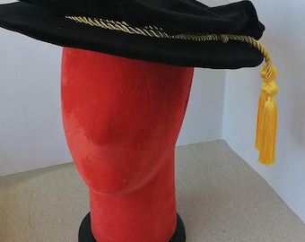 Birmingham University doctoral bonnet, PhD bonnet, high quality doctoral bespoke graduation hat. Custom made to fit your head.