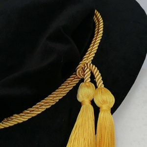PhD velvet doctoral bonnet,  high quality doctoral bespoke graduation hat. Custom made to fit your head.
