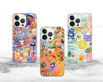 Summer Collage Phone Case Album Cover  for iPhone 17 Pro Max, 16e, 15, 14, 12 & Samsung S25 Ultra, S24 FE, A56, Pixel 10 XL, 9a, 8