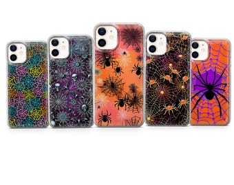 Halloween Phone Case - Spider Webs  Cover  for iPhone 17 Pro Max, 16e, 15, 14, 12 & Samsung S25 Ultra, S24 FE, A56, Pixel 10 XL, 9a, 8