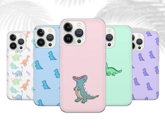 Dinosaur Phone Case Dinosaur Art Cover fit  for iPhone 17 Pro Max, 16e, 15, 14, 12 & Samsung S25 Ultra, S24 FE, A56, Pixel 10 XL, 9a, 8