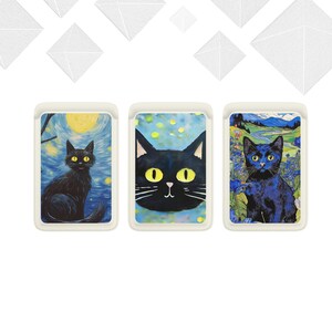 Portefeuille Van Gogh Magsafe, portefeuille magnétique pour chat compatible avec iPhone 15, iPhone 14, iPhone 13 SE Pro Max Plus