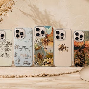 Cowboy Phone Case Western Cover  for iPhone 17 Pro Max, 16e, 15, 14, 12 & Samsung S25 Ultra, S24 FE, A56, Pixel 10 XL, 9a, 8