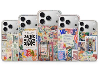 Henri Matisse Phone Case Abstract Art Collage Cover for iPhone 17 Pro Max, 16e, 15, 14, 12 & Samsung S25 Ultra, S24 FE, A56 Pixel 10 XL 9a 8