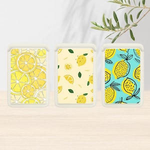Lemon Magsafe Brieftasche, magnetische Zitrusfrucht Brieftasche kompatibel für iPhone 15, iPhone 14, iPhone 13 SE Pro Max Plus