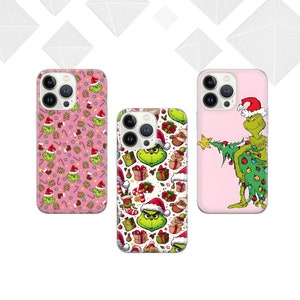Funny Grinch Christmas  Phone Case Xmas Cover for iPhone 16 Pro Max, 15 Plus, 14, 13, 12, 11, XS & Samsung S24, S23, A55, A54, Pixel 9 Pro 8