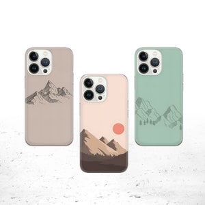 Custodia per telefono minimalista Mountain Sage Green Cover per iPhone 16 Pro Max, 15 Plus, 14, 13, 12, 11, XS e Samsung S24, S23, A55 A54 Pixel 9 Pro 8