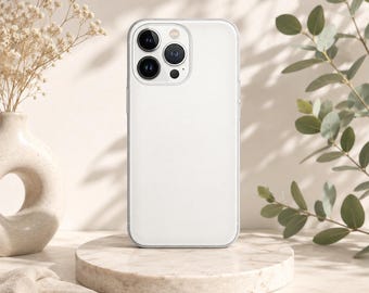 Clear Phone Case Transparent Decor Cover for iPhone 17 Pro Max, 16e, 15, 14, 12 & Samsung S25 Ultra, S24 FE, A56, Pixel 10 XL, 9a, 8