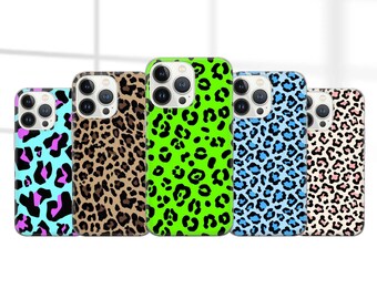 Leopard Print Phone Case Animals Cover fit  for iPhone 17 Pro Max, 16e, 15, 14, 12 & Samsung S25 Ultra, S24 FE, A56, Pixel 10 XL, 9a, 8