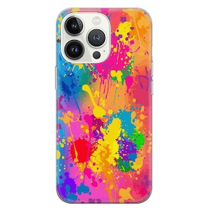 Colorful Phone Case, Rainbow Cover fitfor iPhone 16 Pro Max, 15 Plus, 14, 13, 12, 11, XS & Samsung S24, S23, A55, A54, Pixel 9 Pro, 8
