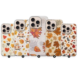 Herbst Handyhülle Herbst Blätter Cover für iPhone 16 Pro Max, 15 Plus, 14, 13, 12, 11, XS & Samsung S25, S24, A56, A55, Pixel 9 Pro, 8