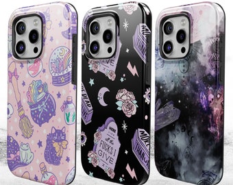 Witchy Pattern Witch Magic Phone Case Cover for iPhone 17 Pro Max, 16e, 15, 14, 12 & Samsung S25 Ultra, S24 FE, A56, Pixel 10 XL, 9a, 8