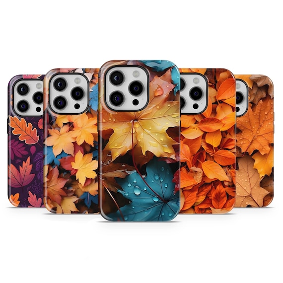 Fall Leaves Gift  Phone Case  Autumn TOUGH Cover for iPhone 17 Pro Max, 16e, 15, 14, 12 & Samsung S25 Ultra, S24 FE, A56, Pixel 10 XL, 9a, 8