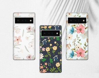 Peinture Étui de téléphone Couverture florale pour Google Pixel 8, 8Pro, 7A, 7Pro, 6A, iPhone 15, 14, 13, Samsung Galaxy S23, S22, A54