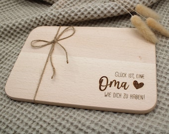 Holzbrettchen | Geschenk Großeltern | Frühstücksbrett Opa Oma | Vesperbrett | Familie | Schneidebrett | Geschenk Pate | Weihnachtsgeschenk