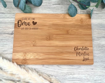 Holzschneidebrett personalisiert | Geschenk | Geburtstag | Oma | Opa | Mama | Papa | Vatertag | Muttertag