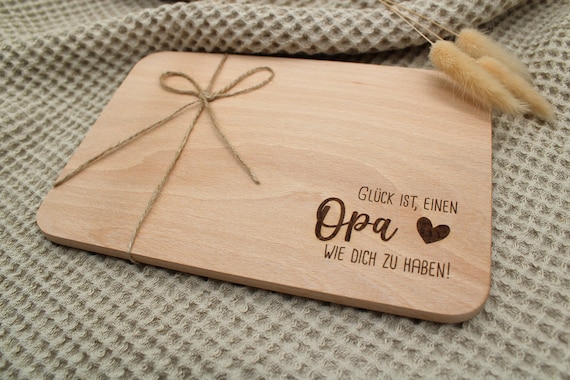 Holzbrettchen | Geschenk Opa | Frühstücksbrettchen | Vesperbrett | Familie | Schneidebrett | Vatertag