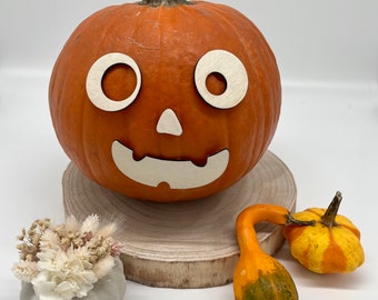 Halloween Kürbis Gesicht | Deko Kürbis | Herbst