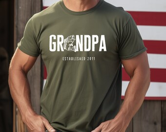 Personalized Fishing Grandpa Shirt Custom Grandpa Fishermen Tee Fathers Day Fishing Gift Bass Fishing Tee For Grandads Custom Fishing Shirte