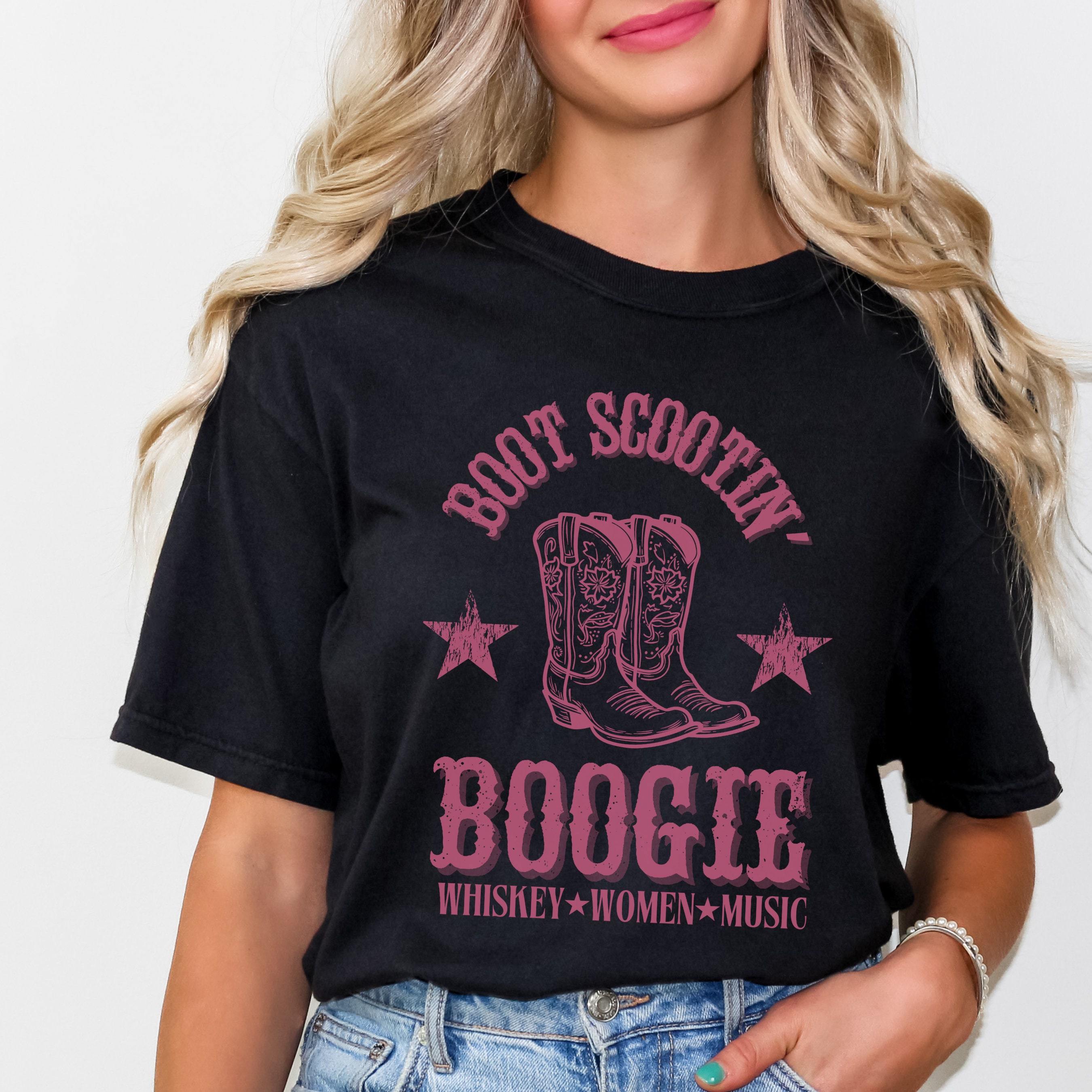 90s Country Music Shirt Pink Western Tee Rodeo Shirt Gifts for 