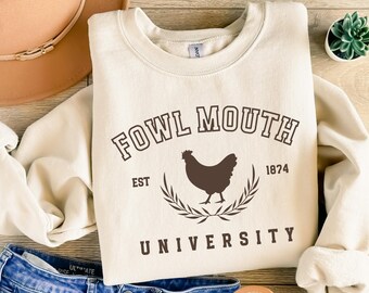 Chicken Sweatshirt Funny Chicken Sweater Sarcastic Sweatshirt For Women Funny Farm Sweater Chicken Lover Gift Cute Chicken Sweatshirt Fowl