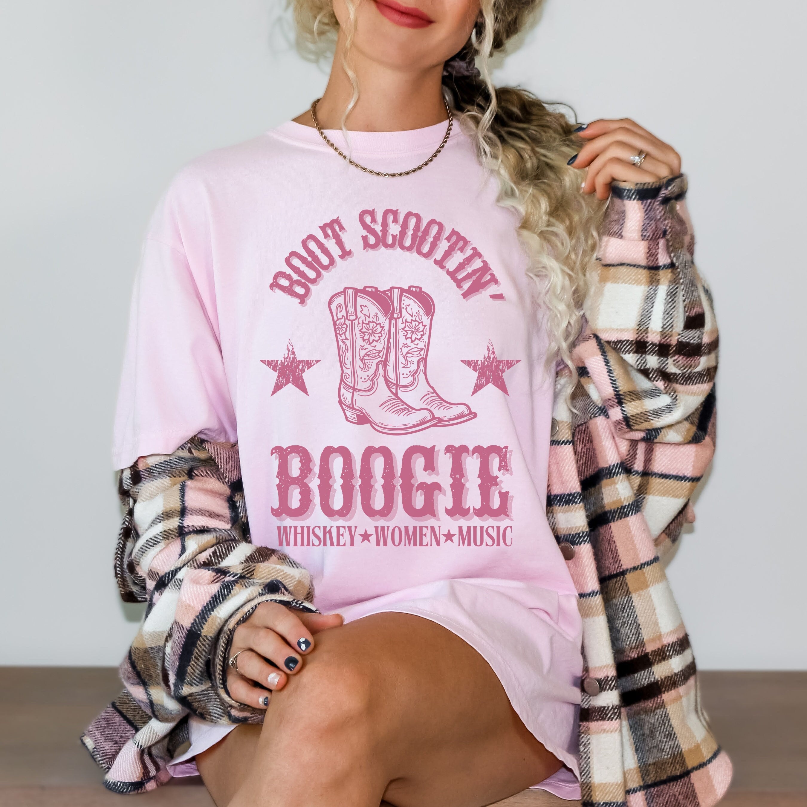 90s Country Music Shirt Pink Western Tee Rodeo Shirt Gifts for 