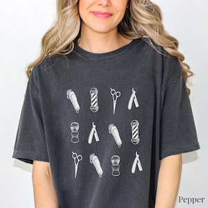 Barber Shirt Vintage Barber Tool Tee Barber Tee Hairstylist Tee Barber Gift Hairstylist Gift Barber Pole Tee Barber Shop Gift Comfort Colors