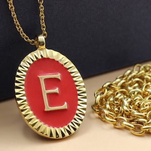 Delicado collar con etiqueta inicial, colgante con letra grabada personalizada, joyería con nombre personalizado, regalo para ella