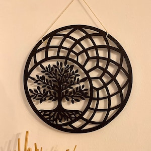 Modello di albero della vita taglio-incisione laser svg, dxf, file AI