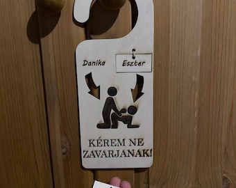 Lasergesneden sjabloon deurhanger: gegraveerde naamplaatjes SVG DXF AI-bestanden