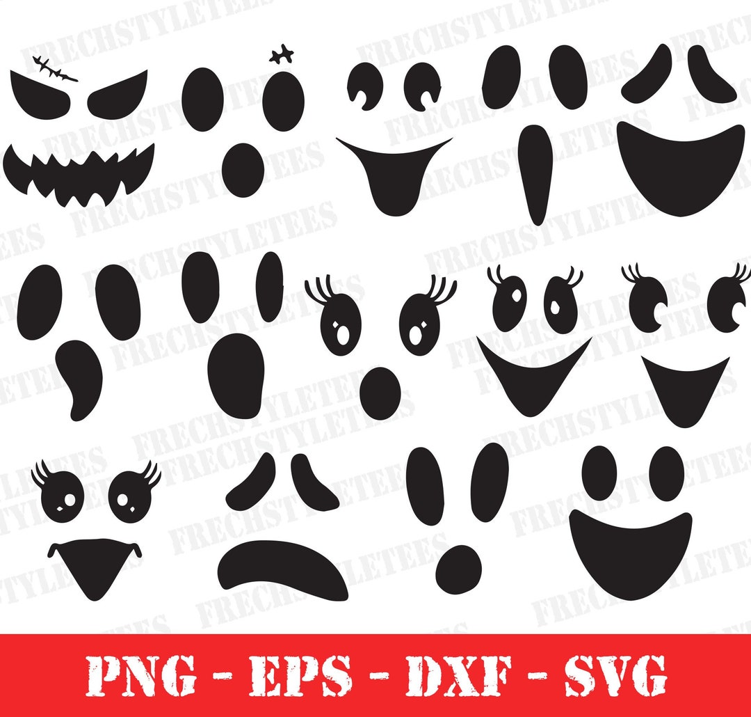 Funny Ghost Face SVG Bundle, PNG, Halloween Svg, Cricut, Ghost Design ...