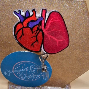 Heart and lung badge reel