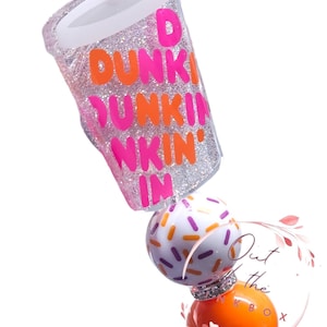 Dunkin iced coffee badge reel