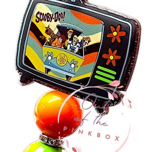 Cartoon vintage tv-badgehaspel