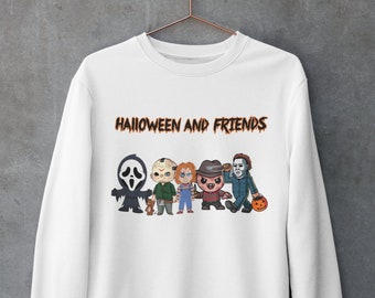 Halloween en vrienden PNG | Halloween-sublimatieontwerp | Grappig digitaal downloadbestand | Michael Myers voor shirt voor mok