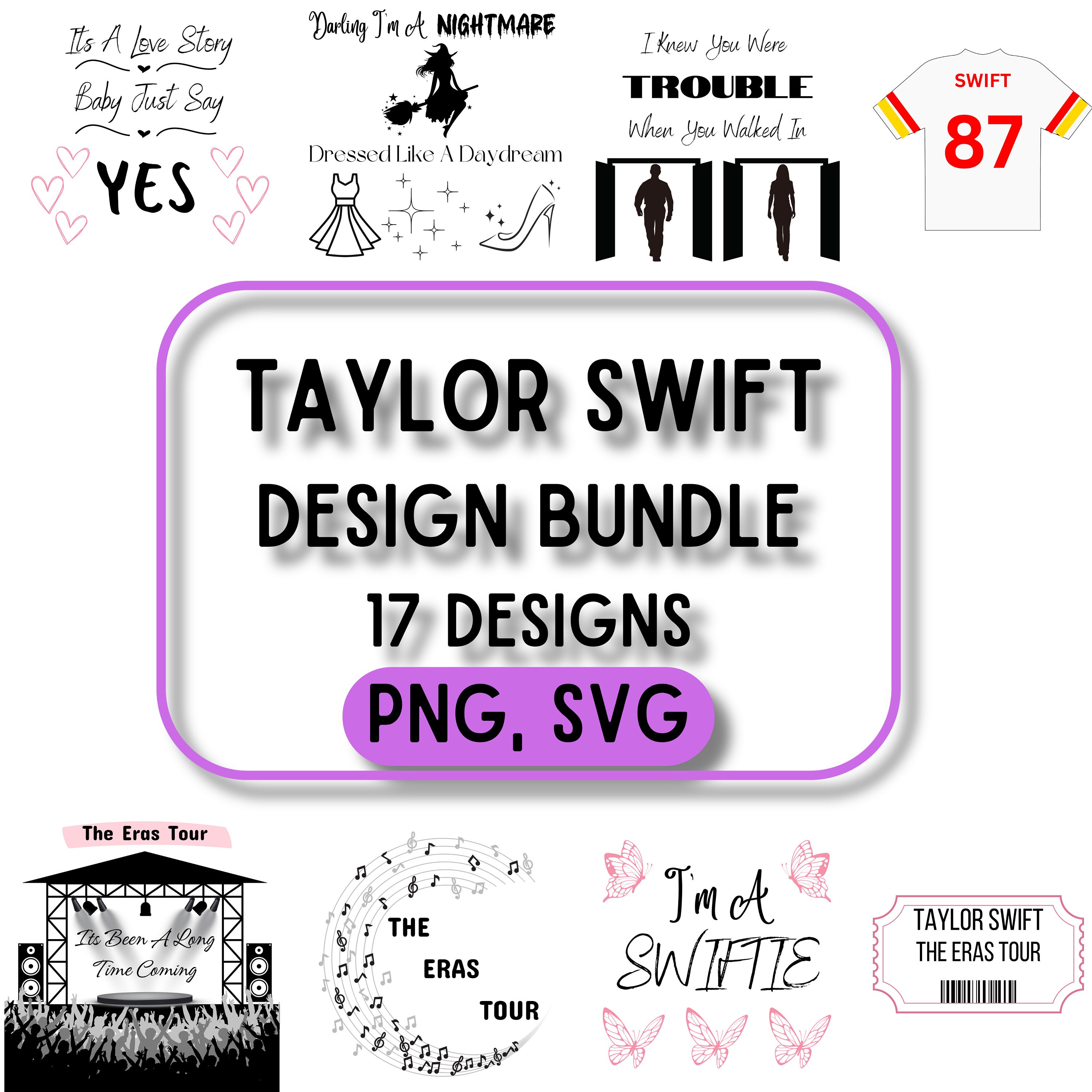 Taylor Swift Bundle Svg, Taylors Version Svg Bundle, Swift Svg Bundle
