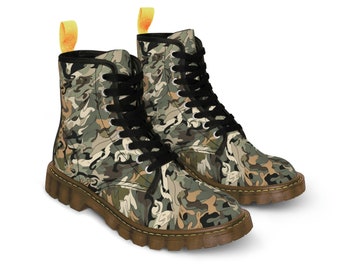 Men's Canvas Boots comfortable breathable Men's Camouflage Canvas Boots - Breathable Outdoor Footwear