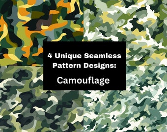 seamless, patrón, 4, camuflaje, seamless, patrones, alta resolución, digital, descarga, camo, verde, marrón