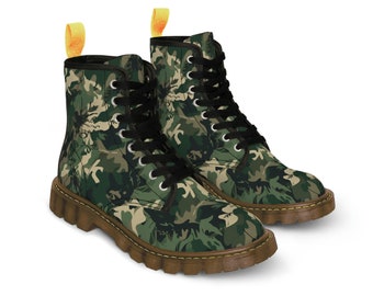 Men's Canvas Boots comfortable breathable Men's Camouflage Canvas Boots - Breathable Outdoor Footwear