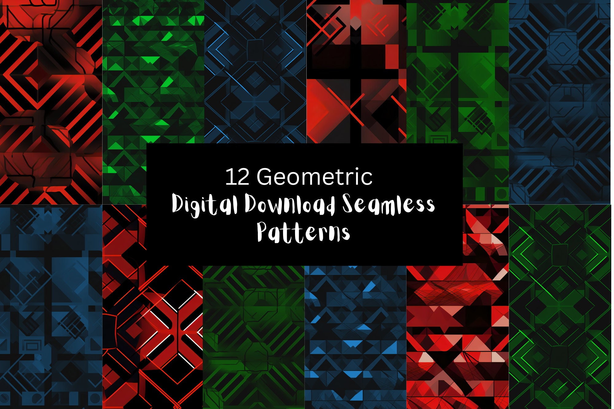 Geometric Seamless Patterns 12 Graphic by graphicstockbd