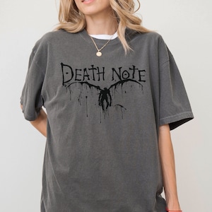 Kultiges Ryuk Shinigami T-Shirt mit D-Note, Übergröße Unisex T-Shirt, Geschenk für Ihn, Anime Geschenk, Anime Geschenk, Kira