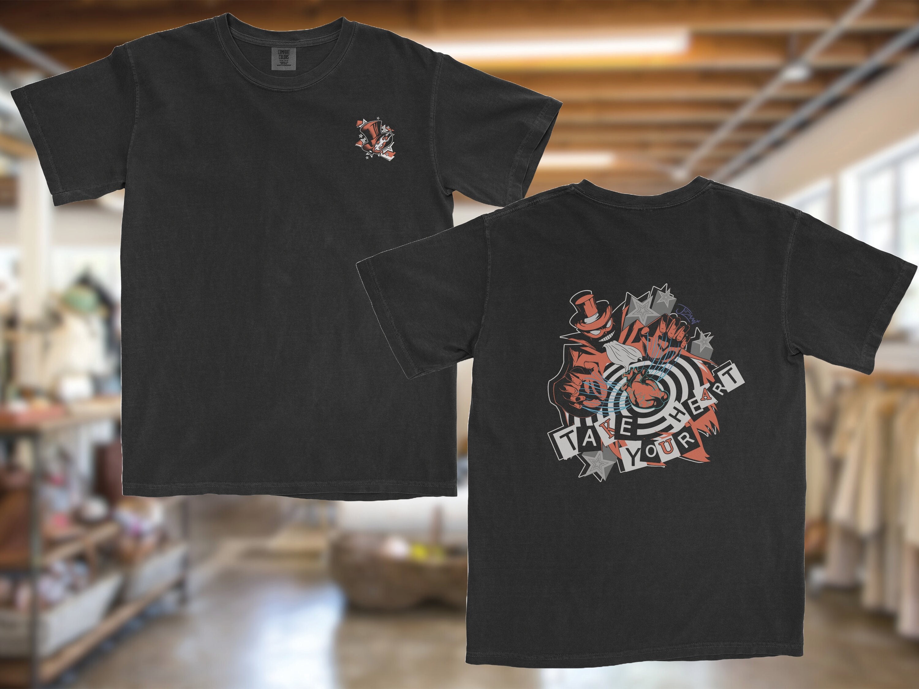 Take Your Heart Persona 5 Shirt Front Back Shirt Gift For Gamers P5 Lovers Japanese Game Subtle Anime Merch Anime Gift Shirt Anime Apparel